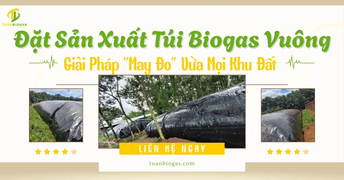Đặt Sản Xuất Túi Biogas Vuông Theo Yêu Cầu: Vừa Khít Mọi Khu Đất & An Tâm Bảo Hành 5 Năm 1 Đổi 1